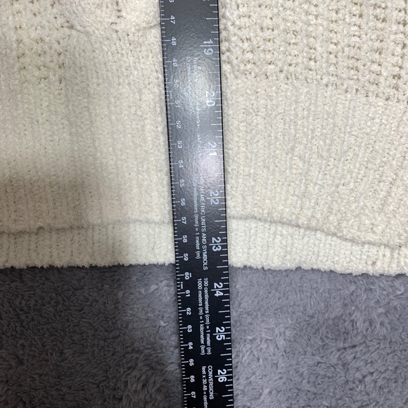 Moral Fiber Women’s Cream Cable Knit Turtleneck Sweater Size M Polyester Chunky - Picture 4 of 8